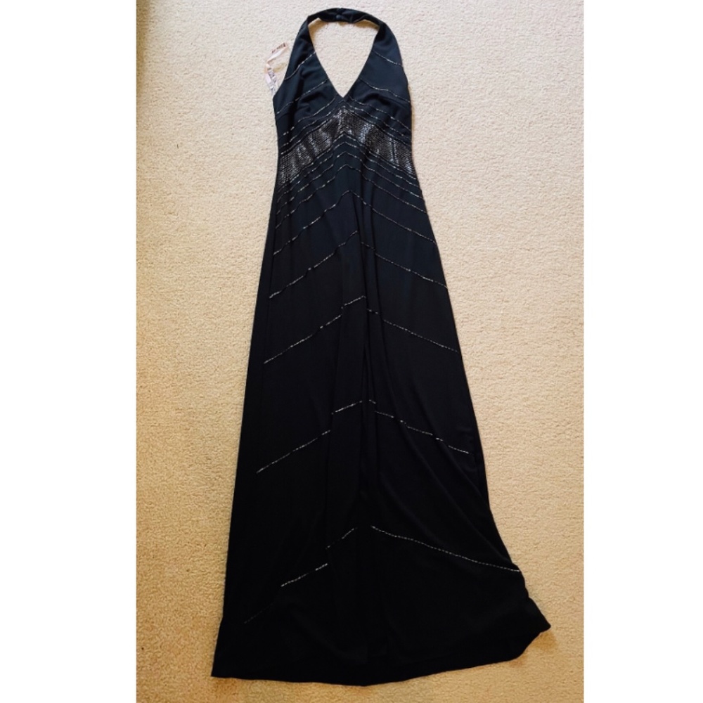 NWOT De laru Classic beaded backless long prom evening dress/gown Size  …